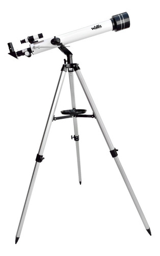 Telescopio Refractor, Amp.525 X, 700mm X 60mm, Wallis Color Blanco