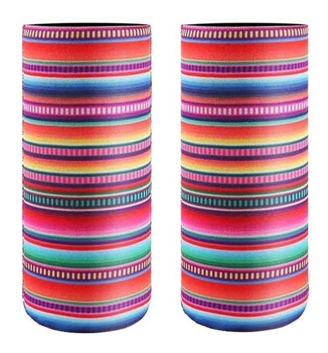 Fundas Diseño De Sarape Mantienen Las Bebidas Frías.