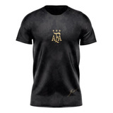 Camiseta Argentina Afa 3 Estrellas Negra Talle Especial