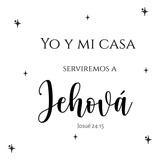 Josué 24:15 Yo Y Mi Casa Serviremos Verso Bíblico Adhesivo