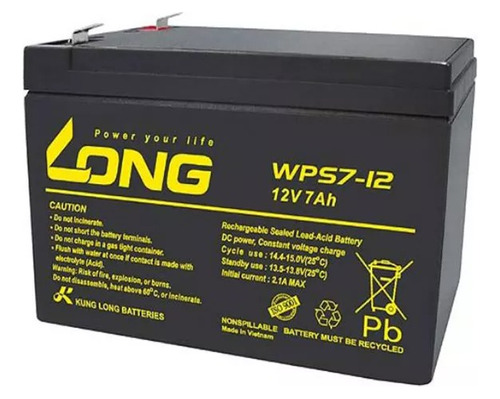  12v 7ah Bateria Long 28w Wp7-12(28w) Original 