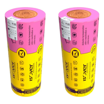 Combo Lana De Vidrio Isover Aluminio Rolac Plata 50mm 28,8m2 | Mismo precio en cuotas