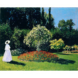 Lienzo Tela Canvas Claude Monet Mujer En El Jardín 82x100