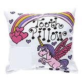 Almohada De Hada De Los Dientes Arcoíris Unicornio Con Polvo