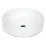 Vanitorio Sobre Cubierta Redondo 41 Cm Cantidad De Agujeros Para Grifería Sin Agujeros Bacha Blanco Mueble Blanco