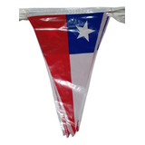 Banderines Chile Triangular Fiestas Patrias 8mts