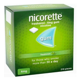 Nicorette Gum 210 Chicles 4 Mg Freshmint  Menta Fresca