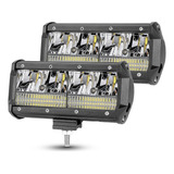 Faro Led Tipo Barra 7 Led 80w Auto Camioneta Jeep 4x4 Suv