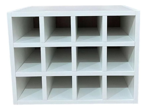 Garrafeiro Adega De Vinho Com 16 Nichos Mdf Branco 46x46x30