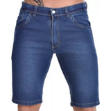 Bermuda Hombre Jean Chupin Denim Elastizada