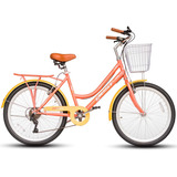 Bicicleta Best Branta City 24 Mujer Talla 16 Naranja
