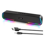 Bocinas Bluetooth 5.0 Portátil Rgb Barra De Sonido Estéreo 