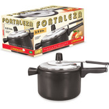 Panela De Pressão Fortaleza De 3,5 L Antiaderente Cozinhar Cor Preto