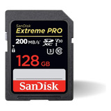 Cartao Memoria Sandisk Sdxc Extreme Pro U3 4k 170mb/s 128gb