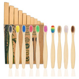 Sumshy Cepillos De Dientes De Bambu Para Ninos De 10 Colores