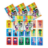 Kit 5 Jogo Da Memoria Mini Heróis Infantil P/ Lembrancinha