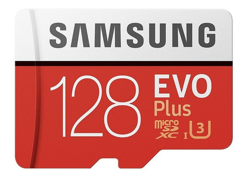 Memoria 128gb Samsung Evo Plus Roja U3 100mb/s Micro Sdxc 4k