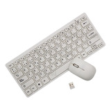 Kit Mini Teclado + Mouse Óptico Inalámbrico Para Pc Mac