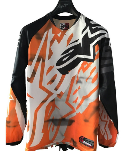 Conjunto Motocross Alpinestars Original Orange Black Top Rac