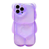 Funda Puffy Bear Oso Puffer 3d Antishock Para iPhone 