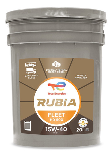 Total Rubia Fleet Hd 500 15w40 (rubia 6400) Balde 20l