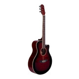 Guitarra Acústica Parquer Custom Apx Roja Media Caja Corte