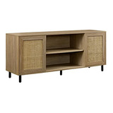 Mueble Tv Rattan Adelaide 58'', Roble Coastal.