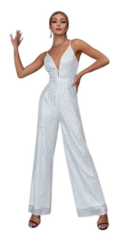 Entero Jumpsuit Enterito Mono Fiesta Lentejuelas El 58