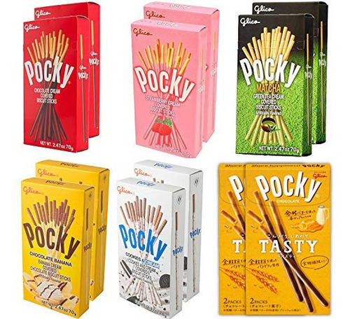 6 Pocky Sabores Surtido Dulce Japones Coreano