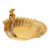 Plato De Metal Con Forma De Pavo Real Dorado Para Frutas, De