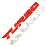 Emblema Turbo Rojo Metal Tuning Accesorios Lujo Auto Camione