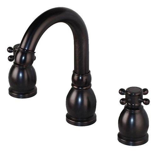 Griferia De Baño Antigua Vanitory Doble Comando Black Velvet