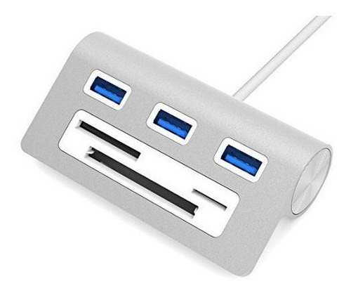 Sabrent Premium 3 Port Aluminum Usb 3.0 Hub With Multi-in-1