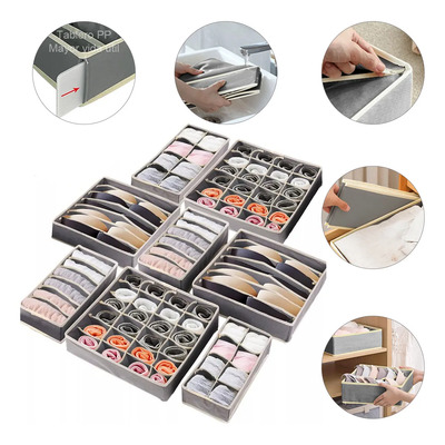 8 Organizador De Ropa Interior Plegable Para Cajones Cajas