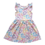 Vestido Moda Casual Para Niña De Unicornios D'lurig Kids