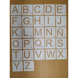 Stencil Scrabble Kit Abecedario 9x9cm Altura De Letra 6 Cm