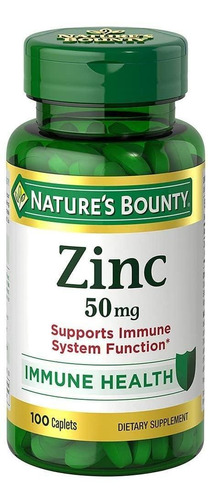 Zinc 50 Mg 100 Tabletas Natures Bounty