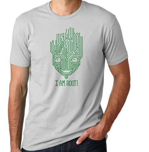 Camisa Root Groot Meme Informática