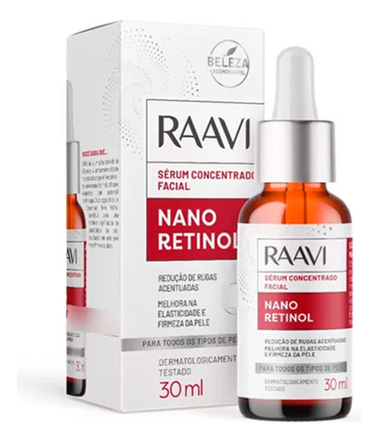 Sérum Concentrado Facial Nano Retinol 30ml - Raavi