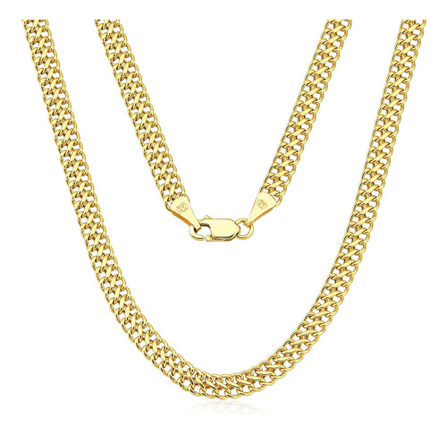 Corrente Gargantilha Feminina De Ouro 18k Lacraia 4mm 40cm