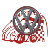 Emblema Cofre Cromado Vocho Filo Rojo T.original Aluminio Vw