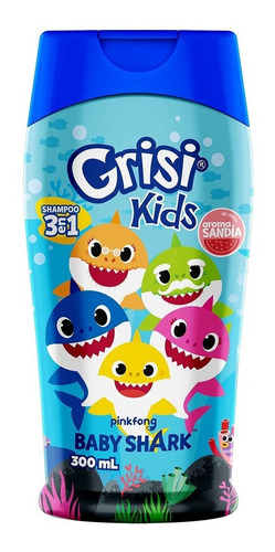 Shampoo 3 En 1 Grisi Kids Baby Shark 300ml