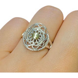 Anillo Mandala Calada Plata Y Oro Ideal Mujer Novia Ao 336