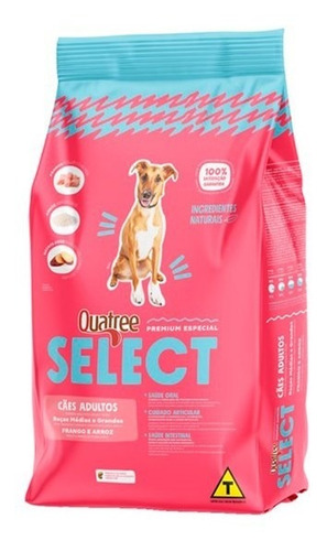 Ração Quatree Select Cães Ad Raças Médias/gran Frango  15kg