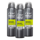 Pack De 3 Unidades Desodorante Dove Men Sport Active - Fresh