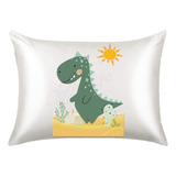 Fronha De Cetim Personalizada Dino No Deserto Cute Ddc1