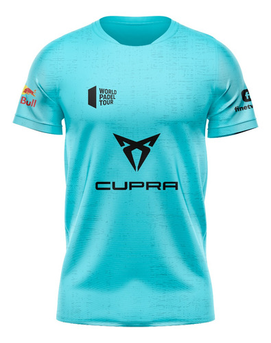 Remera Padel Ale Galan World Padel Tour Celeste