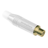 Ficha Rca Hembra Cable Blanco Amphenol Acjr-wht