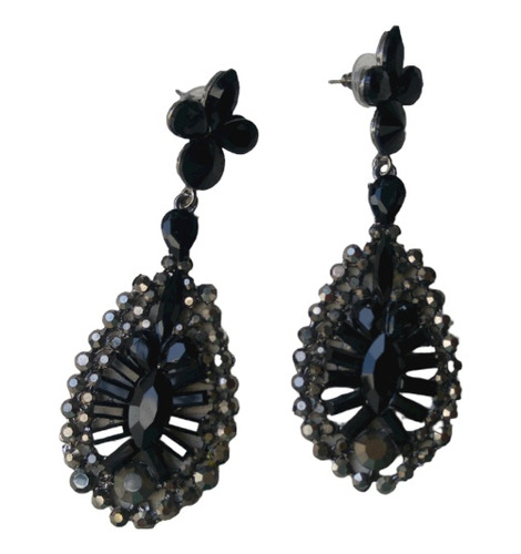 Aros De Fiesta, Simil Cristal,  Senecio Black.