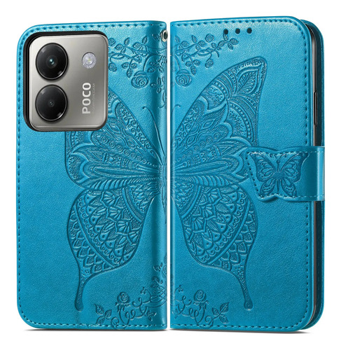 Funda De Teléfono Tipo Cartera Con Forma De Mariposa Para Xiaomi Poco M7 Pro 5g, Funda Con Función Atril, Funda De Teléfono